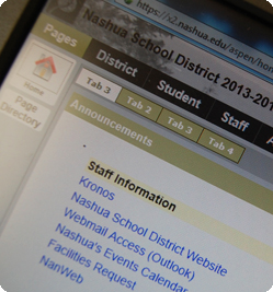 Picture of Student Information System Home Page 